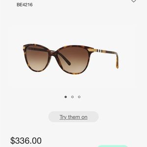 Burberry Sunglasses + Box + Case